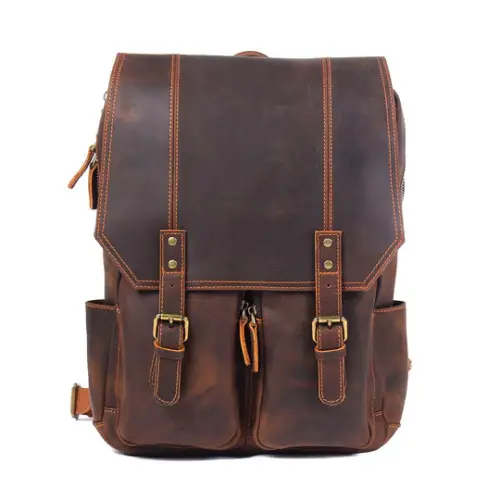 Brown Leather Rucksack | Carlsbad Caverns