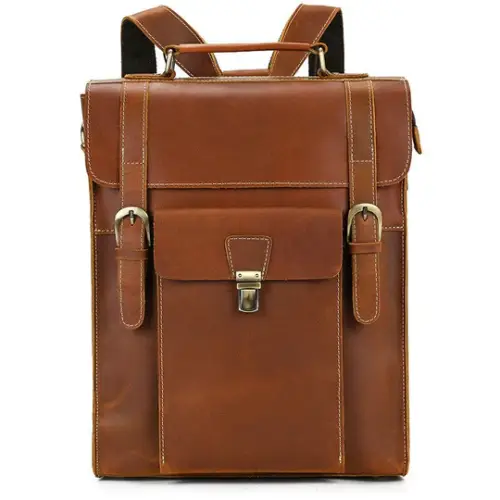 Leather Convertible Backpack | Mediterranean Sea