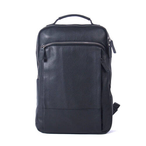 Black Leather Laptop Backpack | Serengeti